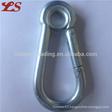 Safety carabiner spring snap hook